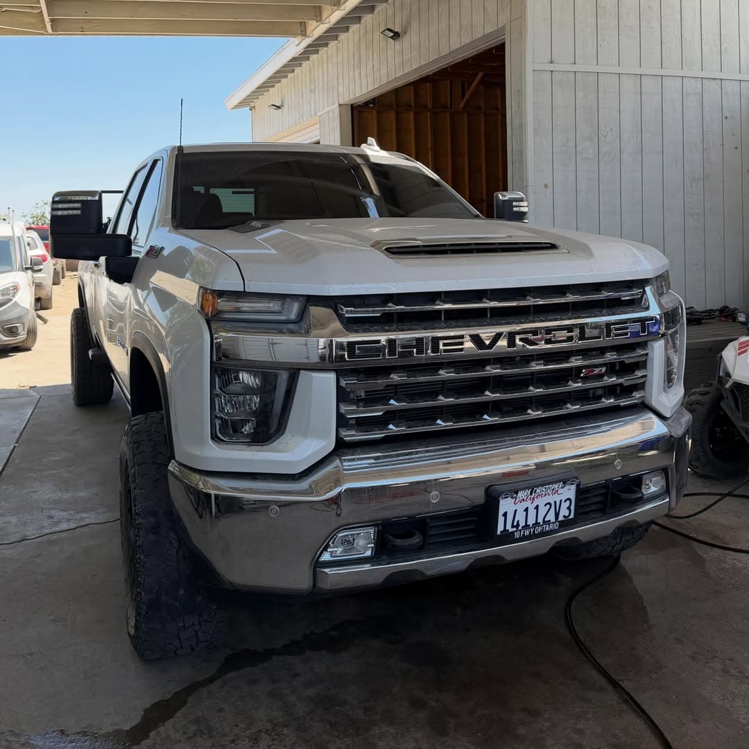 Machine polishing stage on a performance vehicle